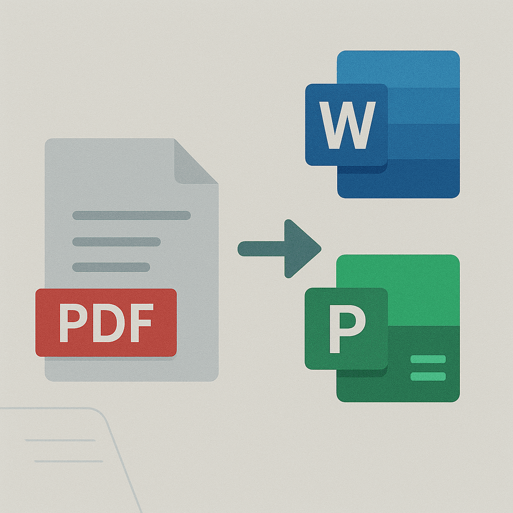 Convert PDFs to Word or JPG
