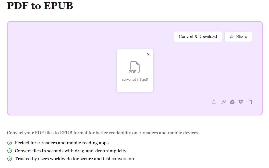 Automatic EPUB Conversion