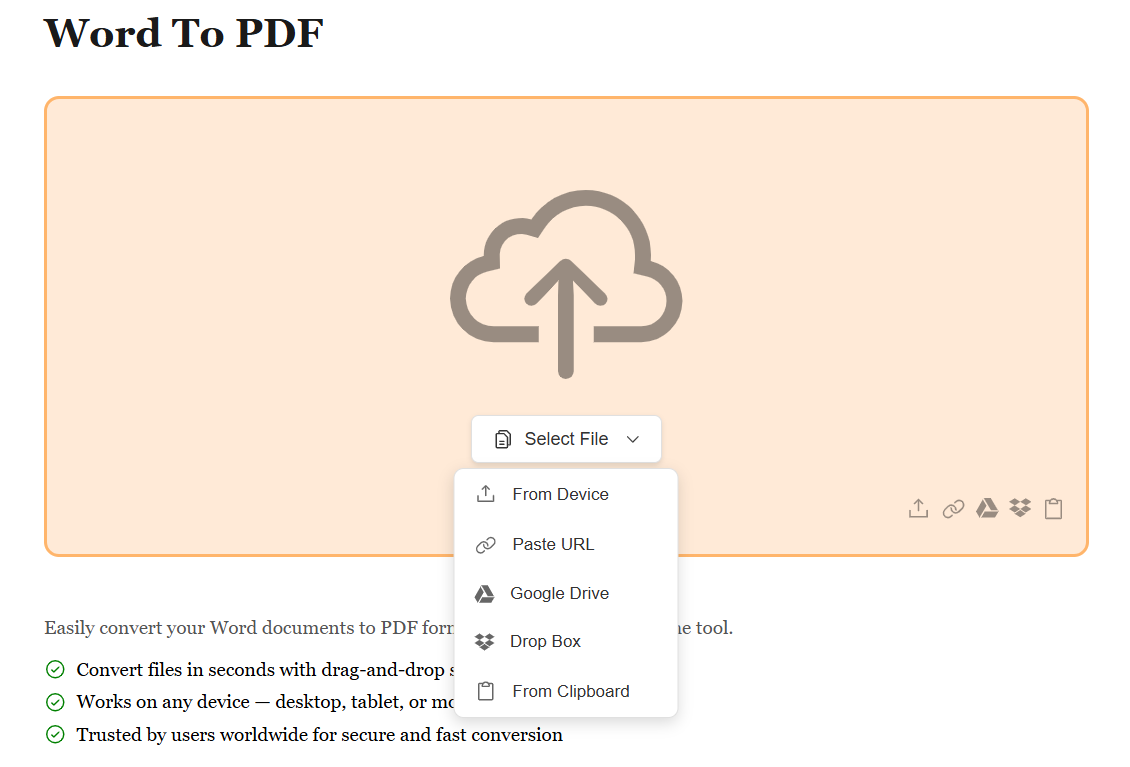 Upload Your Word Document